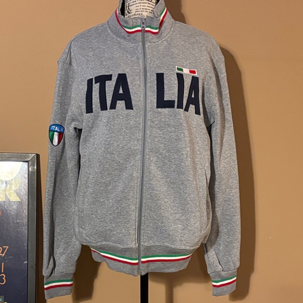 Gray Italia Sweatshirt Jacket